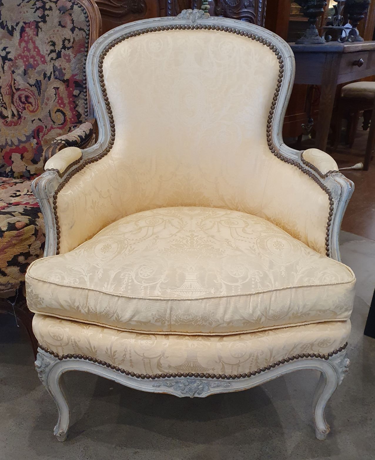 A Painted Louis XV Bergere